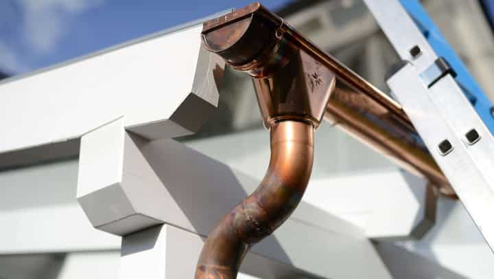 High-end copper gutters with a seamless design for residential properties in Oregon City